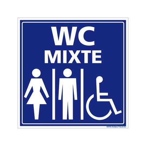 Panneau Dinformation Toilettes WC MIXTE Signalisation Dinformation