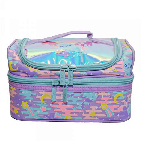 Smiggle Gold Double Decker Lunch Box With Strap Lilac Skit Store