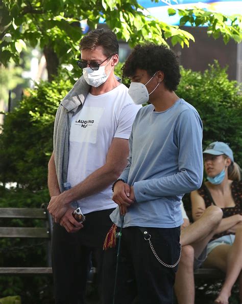 Hugh Jackman, Son Oscar Pay Unending Respect at WWI Monument