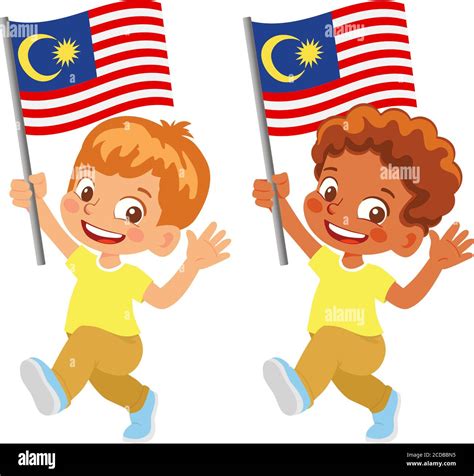 Malaysia Flag In Hand Children Holding Flag National Flag Of Malaysia