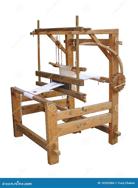 Ancient Loom For Fabric Manufacturing Stock Photo