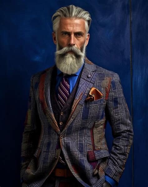 Premium Ai Image A Man With A Beard And A Tie Stands In Front Of A