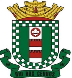 Brasão coat of arms crest of Rio dos Cedros titlemode append