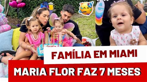 Virgínia CELEBRA 7 MESES de MARIA FLOR em MIAMI YouTube