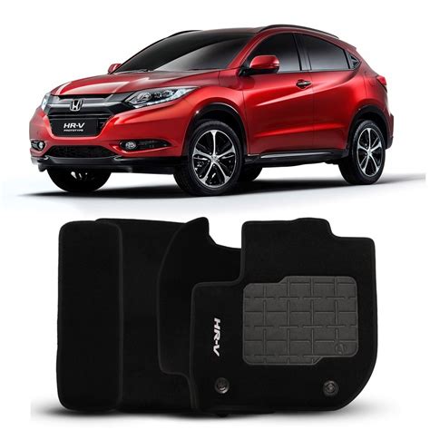 Tapete Carpete Automotivo Preto Honda Hr V Grafia R