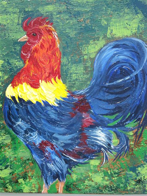 French Country Rooster Painting - French Country Rooster Fine Art Print