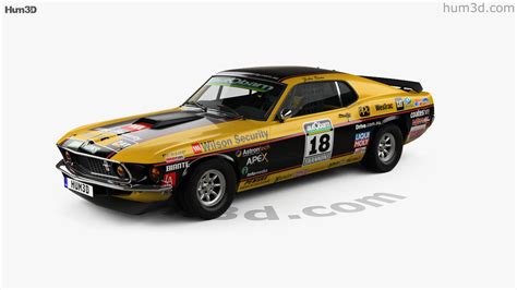 360 View Of Ford Mustang John Bowe 1969 3D Model 3DModels Store