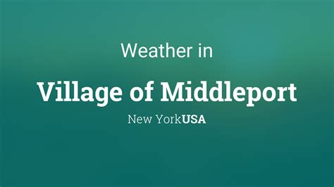 Weather for Village of Middleport, New York, USA