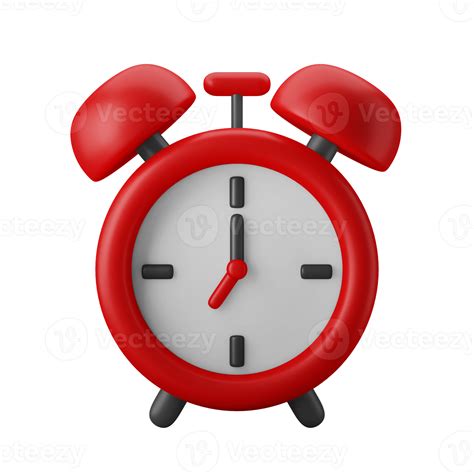 Retro Alarm Clock 3d Illustration Icon Retro Alarm Clock 3d