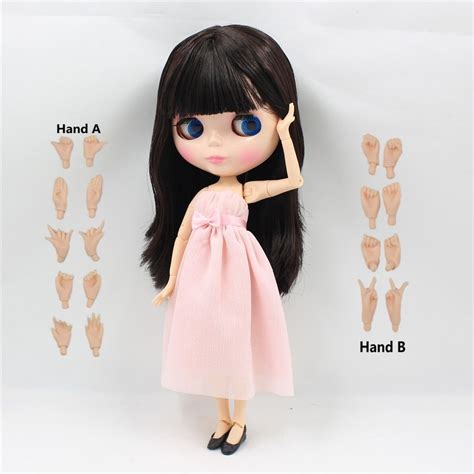 Neo Blythe Doll Dark Brown Hair Jointed Body Dark Brown Hair Blythe