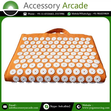 Anti Slip Pure Cotton Fiber Round Spike Customized Acupressure Yoga Mat