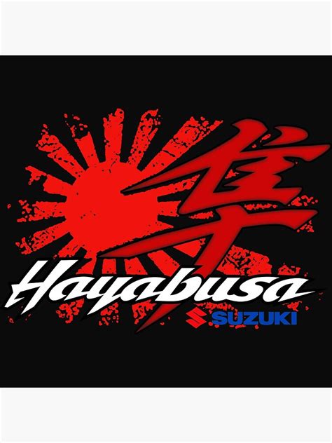 Suzuki Hayabusa Red Sun Motorcycle Logo Canvas Print For Sale By