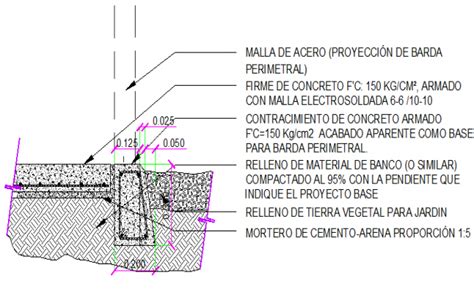 Detail of section foundation dwg file - Cadbull