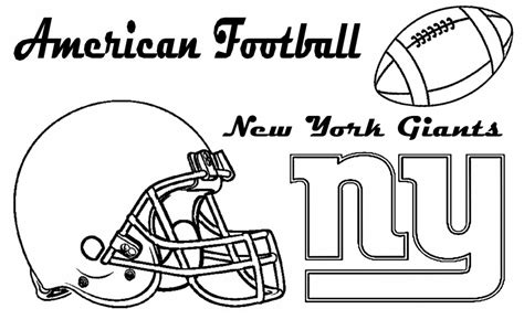 Printable New York Giants Coloring Pages Pdf Free Coloringfolder