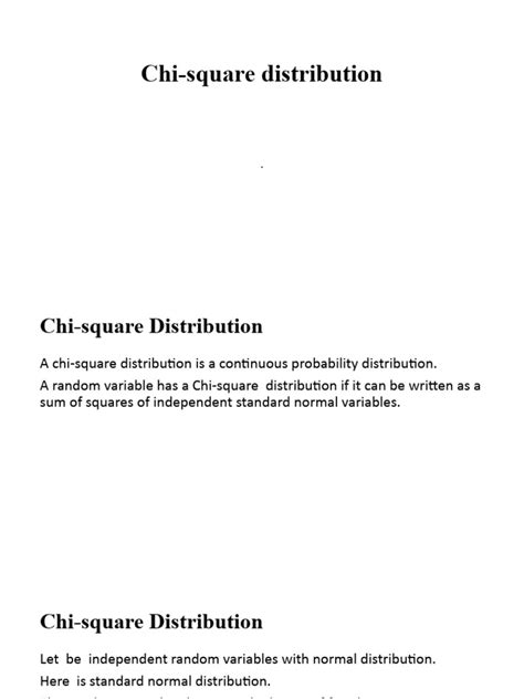 Chi Square Distribution Pdf Statistical Hypothesis Testing Chi