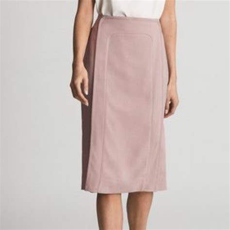Euc Reiss Nude Marty Tipped Pencil Skirt Gem