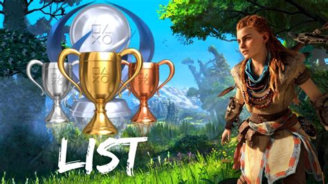 Horizon Zero Dawn Nos Muestra Su Lista Completa De Trofeos Cuidado Con