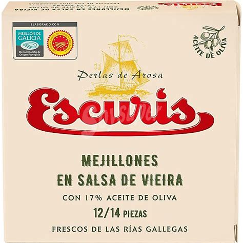 Escuris Mejillones en salsa vieira DOP de las rías gallegas 12 14