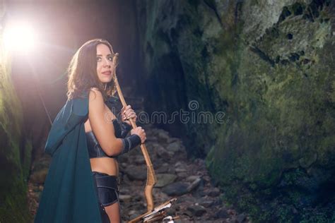 Mature Amazon Warrior In The Woods Stock Photo Image Of Brave