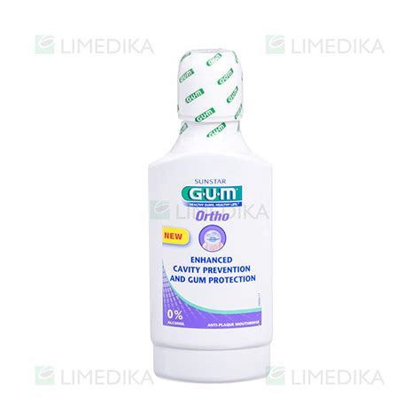 GUM ORTHO Burnos Skalavimo Skystis 300 Ml Limedika