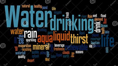 Water Related Words Word Cloud Stock Illustration Illustration Of Health Word 97022224