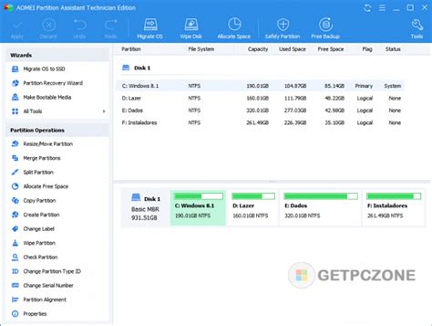 Aomei Partition Assistant Technician Edition Portable Getpczone