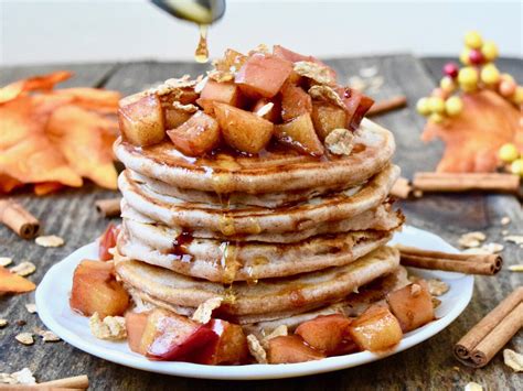 Hot Cakes De Avena Manzana Y Canela Para Un Desayuno O Cena Con Todo