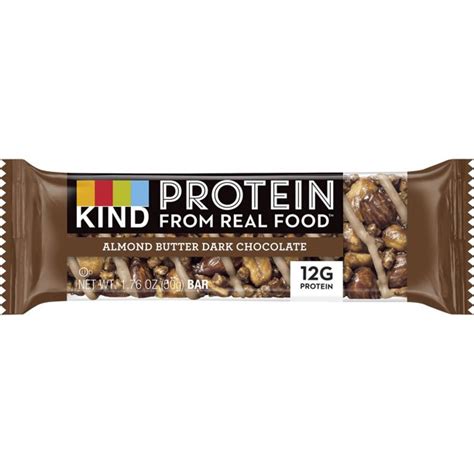 Kind Protein Bars Almond Butter Dark Chocolate Gluten Free 12g Protein 1 76oz 12 Count