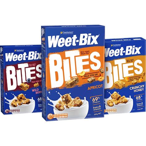 Sanitarium Weet Bix Bites Wholegrain Cereal 500g Honey Crunch