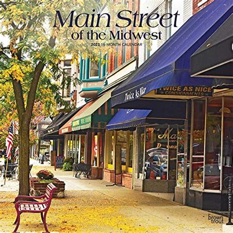 Main Street Of The Midwest 2023 12 X 24 Inch Monthly Square Wall