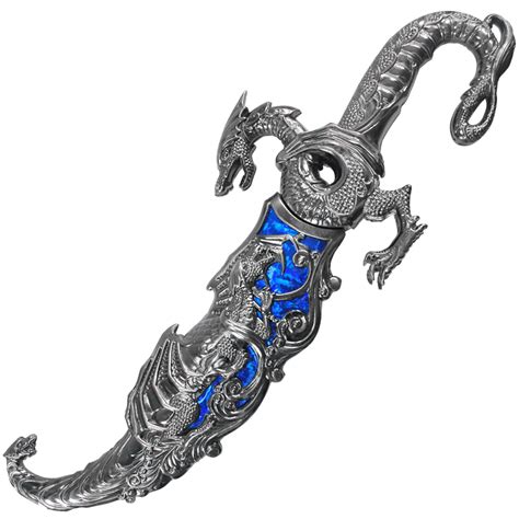 Ornate Dragon Dagger With Blue Scabbard Np H 855 Bl Medieval