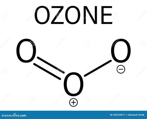 Ozone Or Trioxygen O3 Molecule Chemical Structure Skeletal Formula