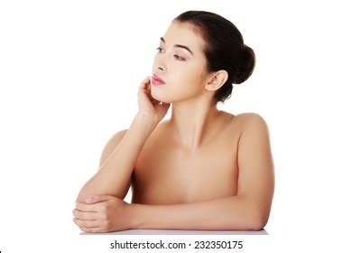 Portrait Nude Woman Sitting Desk Stock Photo Shutterstock