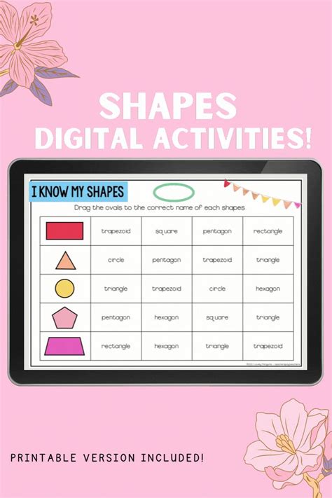 D Shapes And Their Attributes Worksheets Google Slide Powerpoint