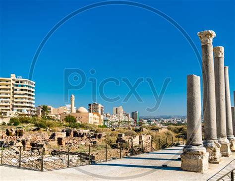 Image Of Palaestra At The Al Mina Archaeological Site In Tyre Lebanon