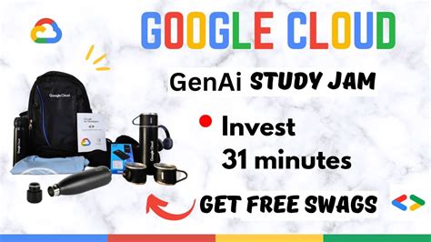 Gen Ai Study Jam Free Google Cloud Swags In 2024 YouTube