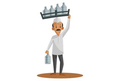 Best Indian Dabbawala Delivering Food Tiffin At Home Illustration