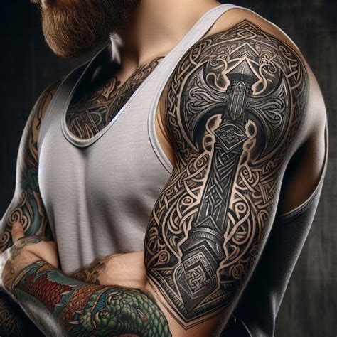 Viking Axe Tattoo Unleashing Norse Fury In Inked Glory Your Own