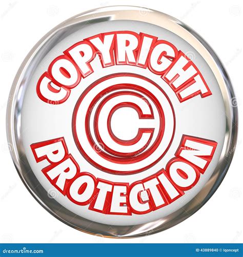 Copyright Protection 3d Words Symbol Icon Intellectual Property Stock