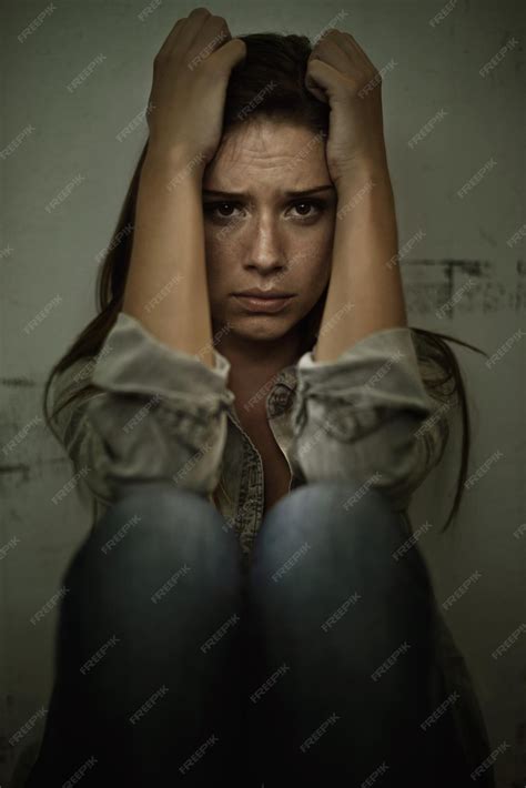 Premium Photo Portrait Horror And Terrified Woman In Fear Panic Or