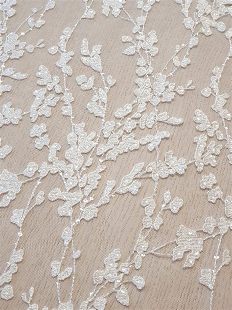 Ivory Embroidery On Tulle Lace Fabric D Lace Embroidery Lace