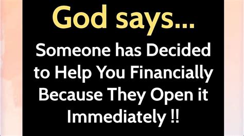 11 11God Says Someone Has Decided To Help You Financially Because