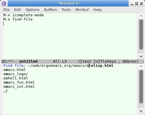 Emacs 27 Icomplete Mode