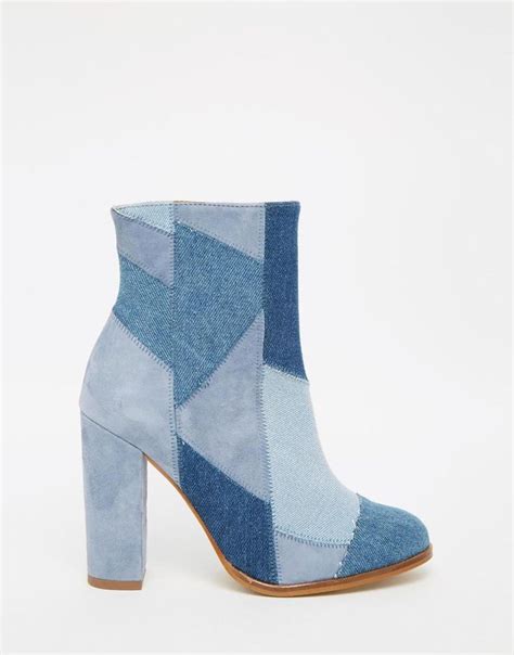 River Island River Island Denim Patchwork Boot At Asos Patchwork