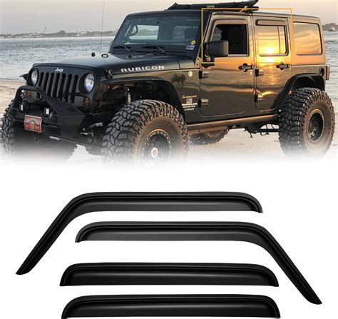 Cmvt Auto Window Visors For 2007 2018 Jeep Wrangler Jk