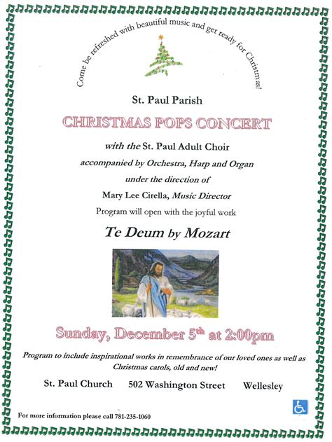 Sunday December 5 At 2pm Christmas Pops Concert At St Paul St