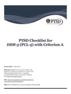 Using The Ptsd Checklist For Dsm Pcl Using The Ptsd Checklist