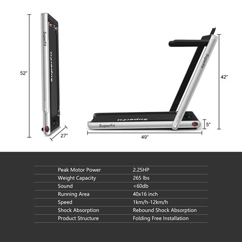 GYMAX 2 In 1 Folding Treadmill 2 25HP Under Desk Electric Pad