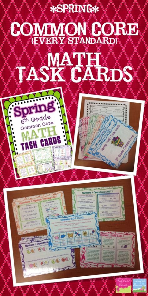 5th Grade Math Review Test Prep Math Task Cards Fifth Grade Math