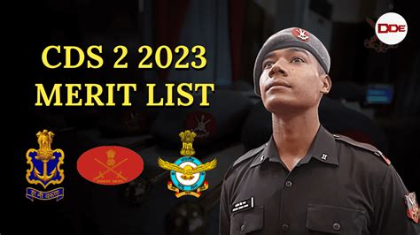 CDS 2 2023 Merit List Indian Military Academy DDE